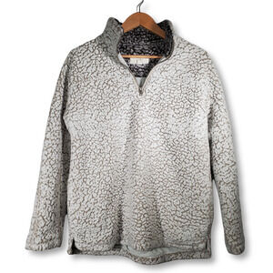 Thread + Supply Quarter Zip Fleece Pullover Ivory Size Small